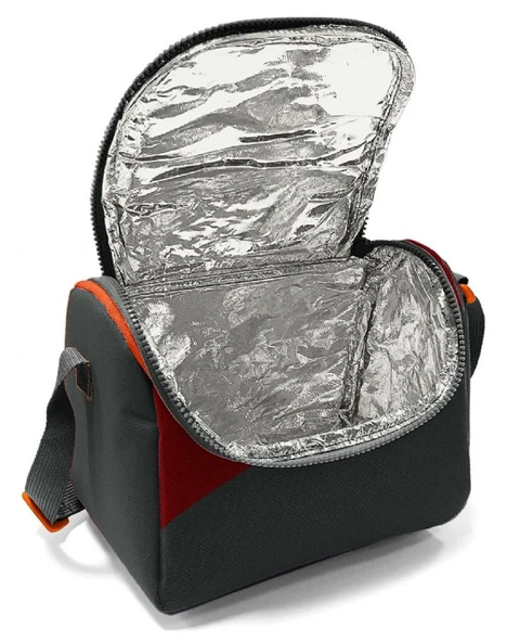 Coral High İlkokul Erkek Çocuk Okul Beslenme Çantası, Turuncu Bordo Gri Renkli, Termoslu (Isı Yalıtımlı) - Resim 4