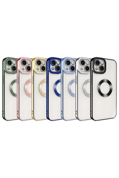 Ayyıldız Aksesuar Dünyası iPhone 14 Uyumlu Kamera Korumalı Logo Gösteren Zore Omega Kılıf-Derin Mor - 2