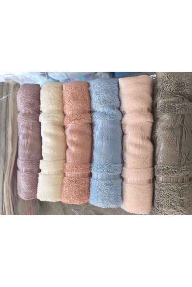 Ribella 6 Adet Çantalı Bambu El Havlusu 50x90 Premium Orijinal Bambu (üreticiden) - 8