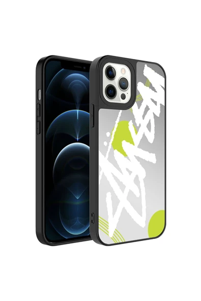 Casesuar Apple iPhone 12 Pro Max uyumlu Kılıf Aynalı Desenli Kamera Korumalı Parlak Mirror Kapak ürün görseli