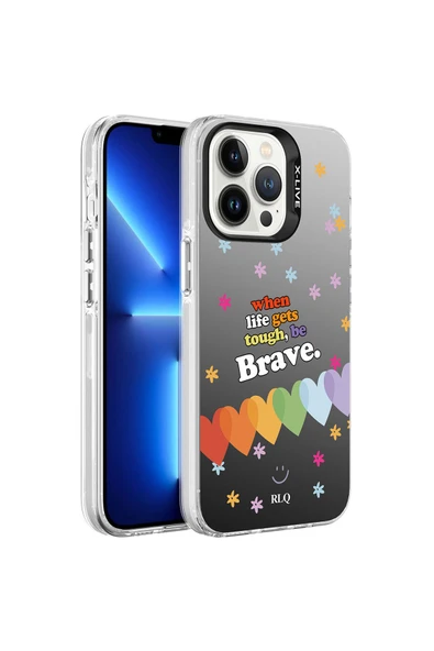 KILIFTECH iPhone 13 Pro Max Uyumlu Desenli Zore Silver Sert Kılıf-Kalp ürün görseli