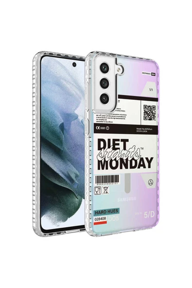 Zeyline Galaxy S21 FE Uyumlu Airbag Kenarlı Renkli Desenli Silikon CSK Zore Elegans Kılıf-NO5 ürün görseli 1