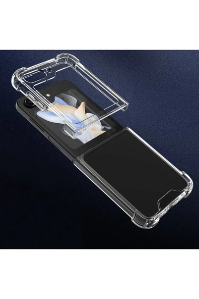 KILIFTECH Galaxy Z Flip 5 Uyumlu Zore Nitro Anti Shock Silikon-Renksiz - Resim 2