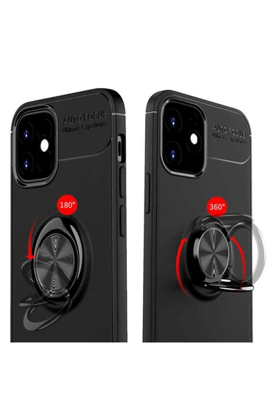 KILIFTECH iPhone 12 Uyumlu Zore Ravel Silikon Kılıf-Siyah-Mavi - Resim 5