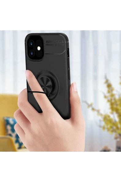 KILIFTECH iPhone 12 Uyumlu Zore Ravel Silikon Kılıf-Siyah-Mavi - Resim 4