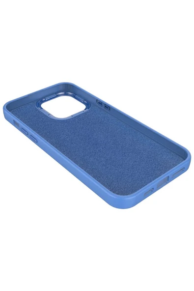 zore iPhone 12 Uyumlu Metal Çerçeve ve Buton Tasarımlı Silikon Zore Luna Kılıf-Lavendery Gray - Resim 4