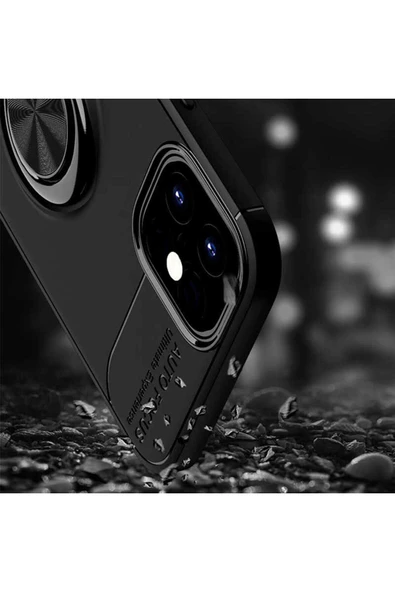 KILIFTECH iPhone 12 Uyumlu Zore Ravel Silikon Kılıf-Siyah-Mavi - Resim 6