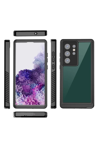 KILIFTECH Galaxy S23 Ultra Uyumlu 1-1 Su Geçirmez Uyumlu-Siyah ürün görseli