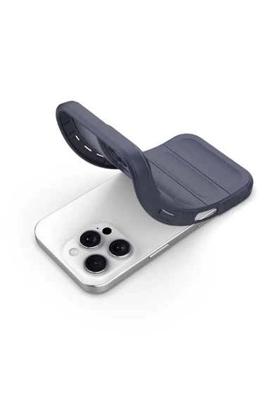 KILIFTECH iPhone 16 Pro Kılıf Esnek TPU Oyuklu Arka Yüzey Tasarımlı Zore Etnik Silikon Kapak - Siyah - Resim 8