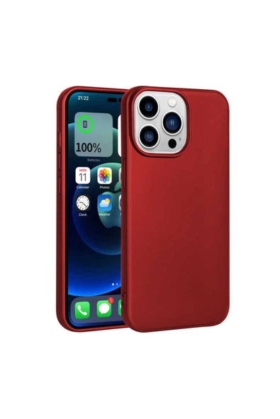KILIFTECH iPhone 14 Pro Max Uyumlu Zore Premier Silikon Kılıf-Kırmızı ürün görseli