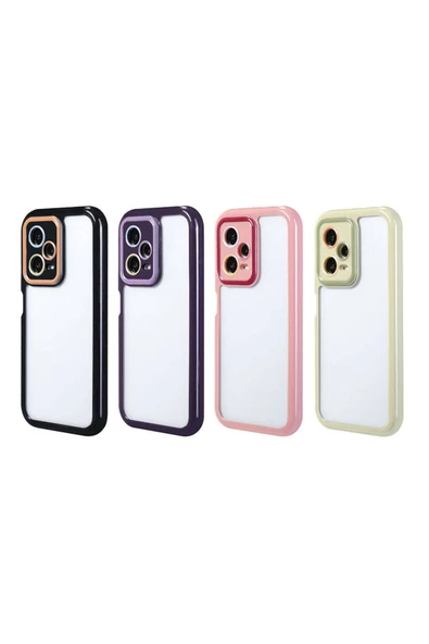 KILIFTECH Xiaomi Redmi Note 12 Pro 5G Kılıf Kamera Korumalı Renkli Kenar ve Çerçeve Tasarımlı Zore Vitamin Kap - 2