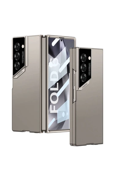 KILIFTECH Galaxy Z Fold 6 Kılıf Ultra İnce Kamera Korumalı Sert Rubber Zore 3. Seri Procase Kapak-Titanyum-Gri - 1