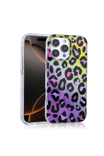 Noir318 iPhone 14 Pro Max Uyumlu Kılıf Magsafe Şarj Özellikli Zore Jago Kapak-Colorful ürün görseli