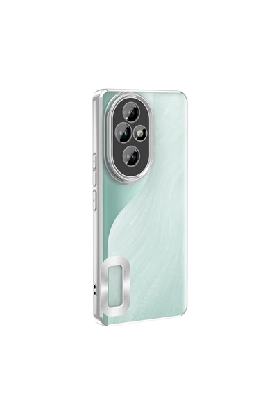 KILIFTECH Honor 200 Pro Kılıf Kamera Korumalı Logo Gösteren Zore Omega Kapak - Rose Gold - 4