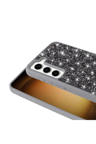 zore Galaxy S23 Uyumlu Parlak Taşlı Tasarım Pırlanta BTZ Kapak-Lila - Resim 6