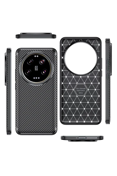 KILIFTECH Xiaomi 15 Ultra Kılıf Zore Negro Silikon Kapak - Siyah - 3