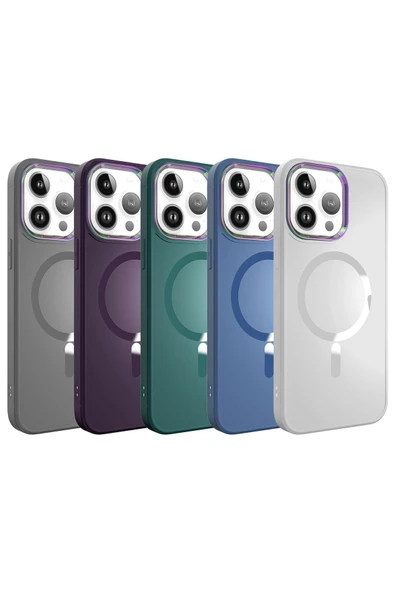 KILIFTECH iPhone 14 Pro Uyumlu Magsafe Wireless Şarj Özellikli Zore Stil Kılıf-Siyah - Resim 2