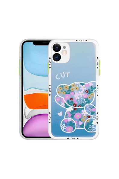 zore iPhone 11 Uyumlu Kamera Korumalı Desenli Sert Zore Hess Kılıf-NO6 ürün görseli