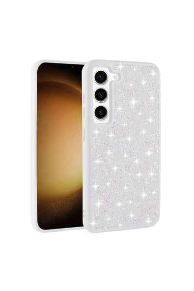 zore Galaxy S23 Uyumlu Parlak Taşlı Tasarım Pırlanta BTZ Kapak-Lila - Resim 4