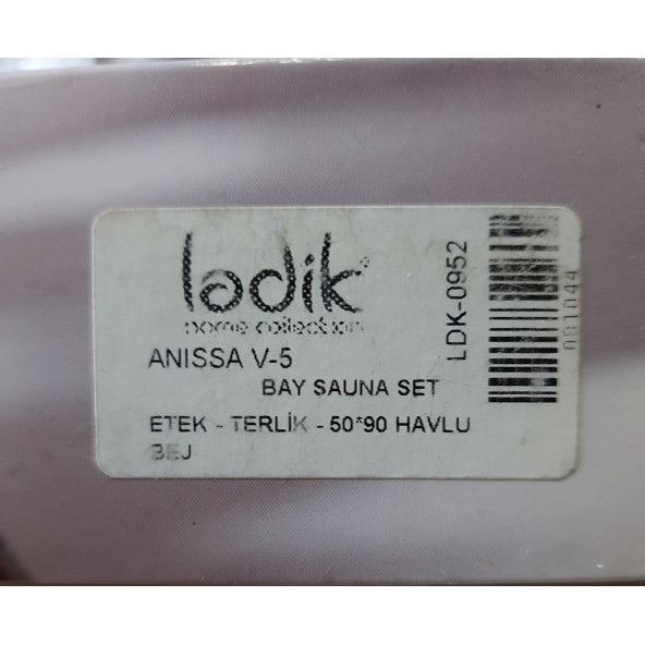 LADİK HOME COLLECTİON - BAY SAUNA SET - KODU: ANISSA V-5 - RENK: BEJ (SÜTLÜ KAHVE)