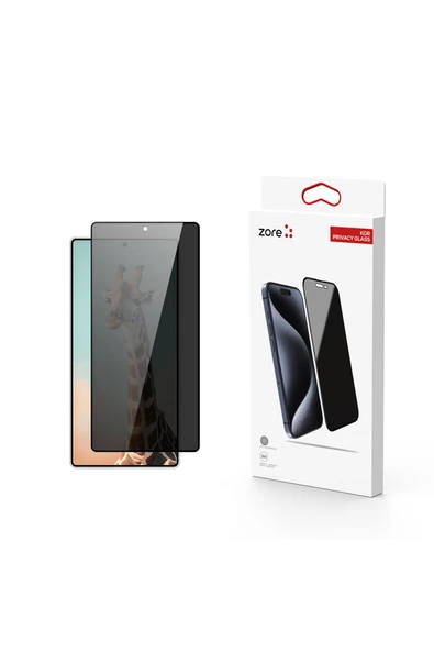 KILIFTECH Galaxy S25 Ultra Zore Kor Privacy Cam Ekran Koruyucu - Siyah - 2