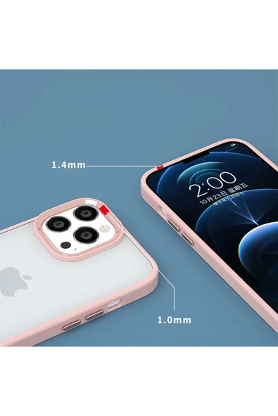 zore iPhone 14 Plus Uyumlu Zore Krom Kılıf-Lila - Resim 3