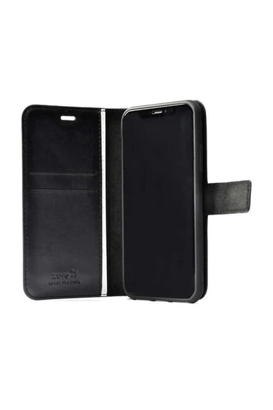 KILIFTECH İnfinix Zero 30 4G Kılıf Zore Kar Deluxe Kapaklı Kılıf - Siyah - 3