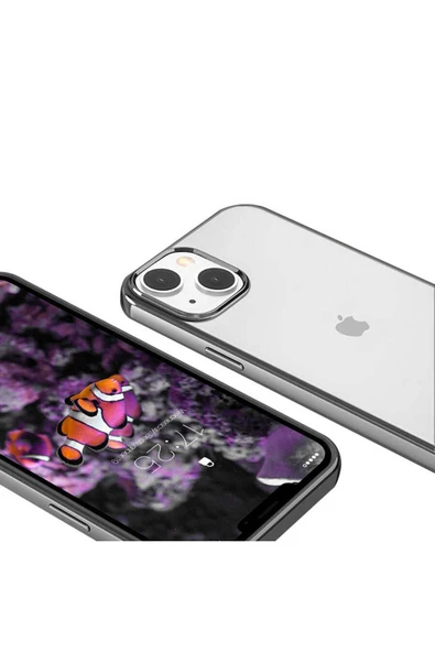 KILIFTECH iPhone 13 Uyumlu Zore Pixel Kılıf-Siyah