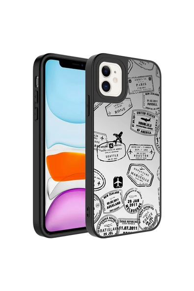 KILIFTECH iPhone 12 Uyumlu Aynalı Desenli Kamera Korumalı Parlak Zore Mirror Kılıf-Seyahat ürün görseli