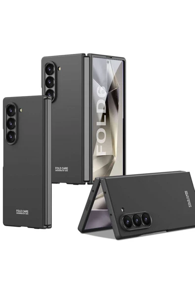 KILIFTECH Galaxy Z Fold 6 Kılıf Zore Sert Kıpta Kapak-Siyah - 1