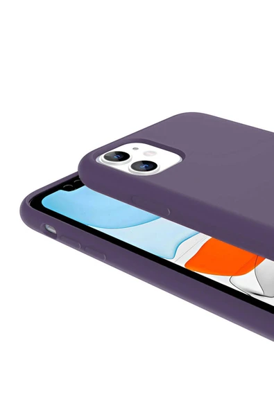 KILIFTECH iPhone 11 Kılıf Magsafe Şarj Özellikli Sıvı Teknolojili Silinebilir Sert Zore Kivi Kapak-Lacivert - Resim 3