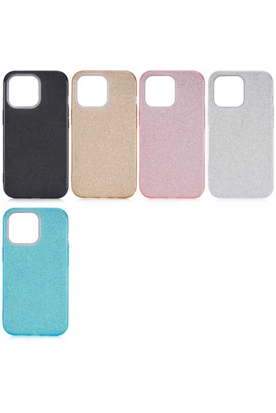 KILIFTECH iPhone 13 Pro Uyumlu Zore Shining Silikon-Mavi - Resim 2