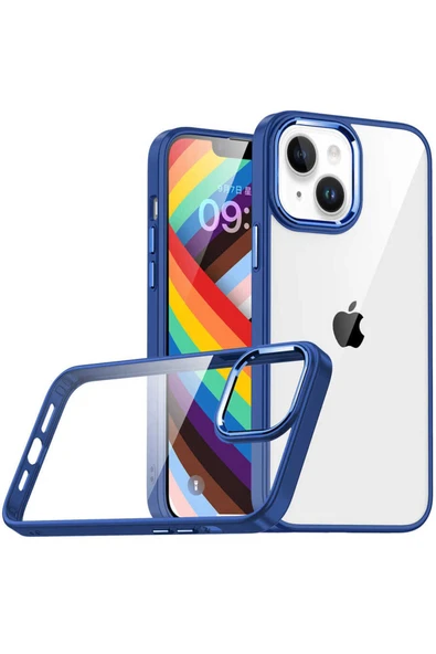 Mayaks iPhone 14 Uyumlu Zore Flora Kılıf-Lacivert ürün görseli