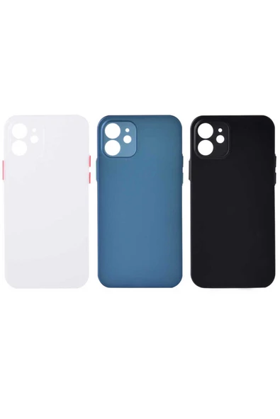 Paksesuar iPhone 12 Uyumlu  Slims Kılıf-Siyah - Resim 2