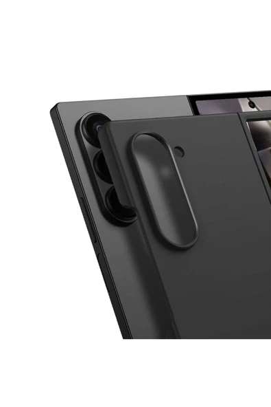 KILIFTECH Galaxy Z Fold 6 Kılıf Zore Sert Kıpta Kapak-Siyah - 4