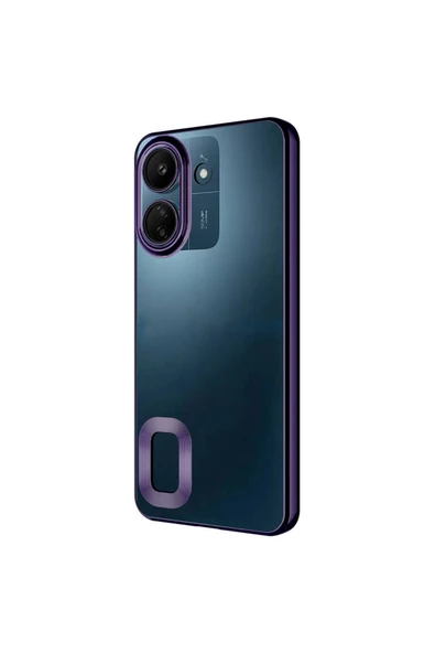 Mayaks Poco C65 Kılıf Kamera Korumalı Logo Gösteren Zore Omega Kapak-Rose Gold - Resim 4