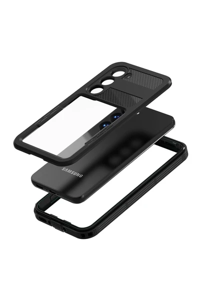 CaseKap Galaxy S23 Uyumlu 1-1 Su Geçirmez Uyumlu-Siyah - 5