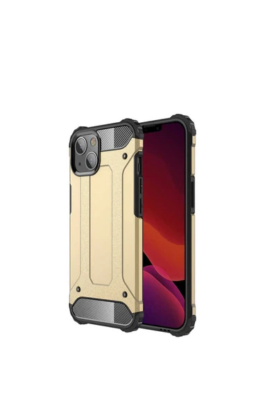 KILIFTECH iPhone 13 Uyumlu Zore Crash Silikon Kılıf-Gold ürün görseli