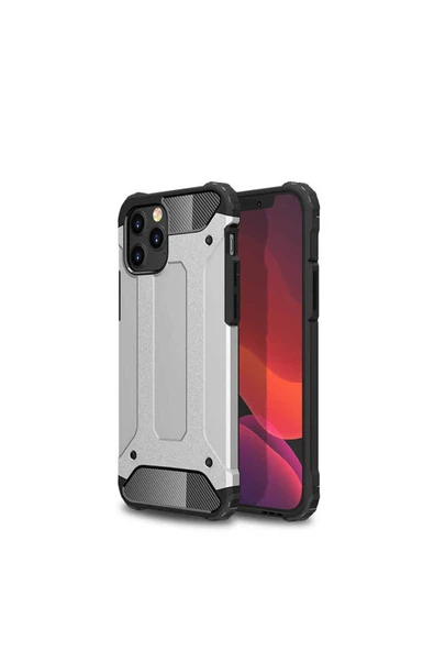 KILIFTECH iPhone 12 Pro Max Uyumlu Zore Crash Silikon Kılıf-Gri ürün görseli