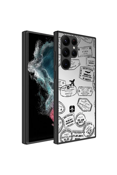 KILIFTECH Galaxy S22 Ultra Uyumlu Aynalı Desenli Kamera Korumalı Parlak Zore Mirror Kılıf-Seyahat ürün görseli