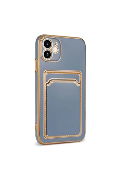 AC Mobile iPhone 11 Uyumlu Zore Bark Kartlıklı Kılıf-Rose Gold - Resim 6