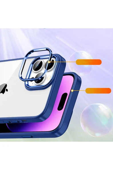 zore iPhone 14 Pro Max Uyumlu Zore Flora Kılıf-Siyah - Resim 2