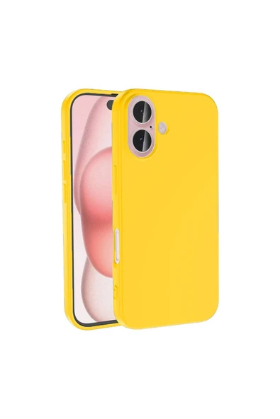 KILIFTECH Apple iPhone 16 Plus Kılıf Zore LSR Lansman Kapak-Sarı ürün görseli 1