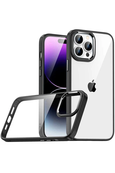 zore iPhone 14 Pro Max Uyumlu Zore Flora Kılıf-Siyah ürün görseli