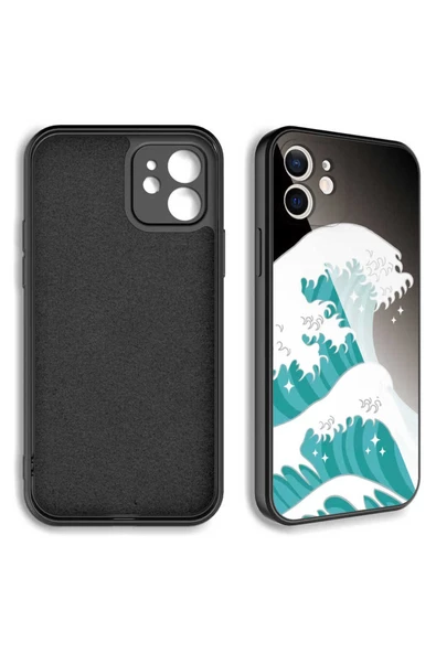 TECNOGELİŞEN iPhone 12 Uyumlu Kamera Korumalı Desenli Sert Silikon TCG Epoksi Kılıf-NO2 - Resim 2