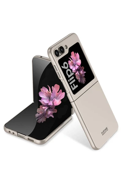 KILIFTECH Galaxy Z Flip 6 Kılıf Zore Sert Kıpta Kapak-Titanyum-Gri