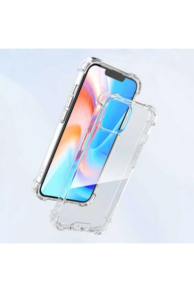 Resveq iPhone 14 Pro Uyumlu Zore Nitro Anti Shock Silikon-Renksiz - Resim 5