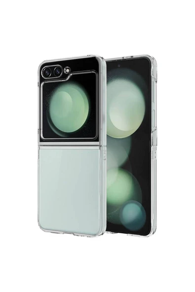 Resveq Galaxy Z Flip 5 Uyumlu Zore Droga Kılıf-Renksiz - Resim 2