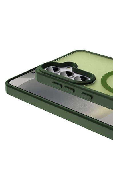 zore Galaxy S24 Plus Kılıf Magsafe Şarj Özellikli Mat Arka Yüzey Zore Sio Kapak-Lacivert - 3