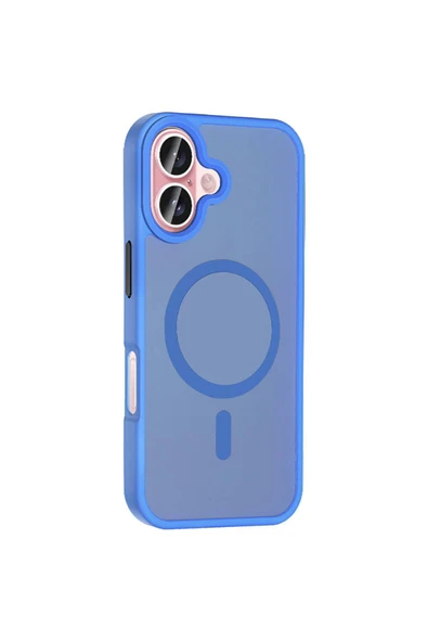 KILIFTECH iPhone 16 Plus Kılıf Magsafe Şarj Özellikli Mat Arka Yüzey Zore Sio Kapak-Koyu Yeşil - Resim 4